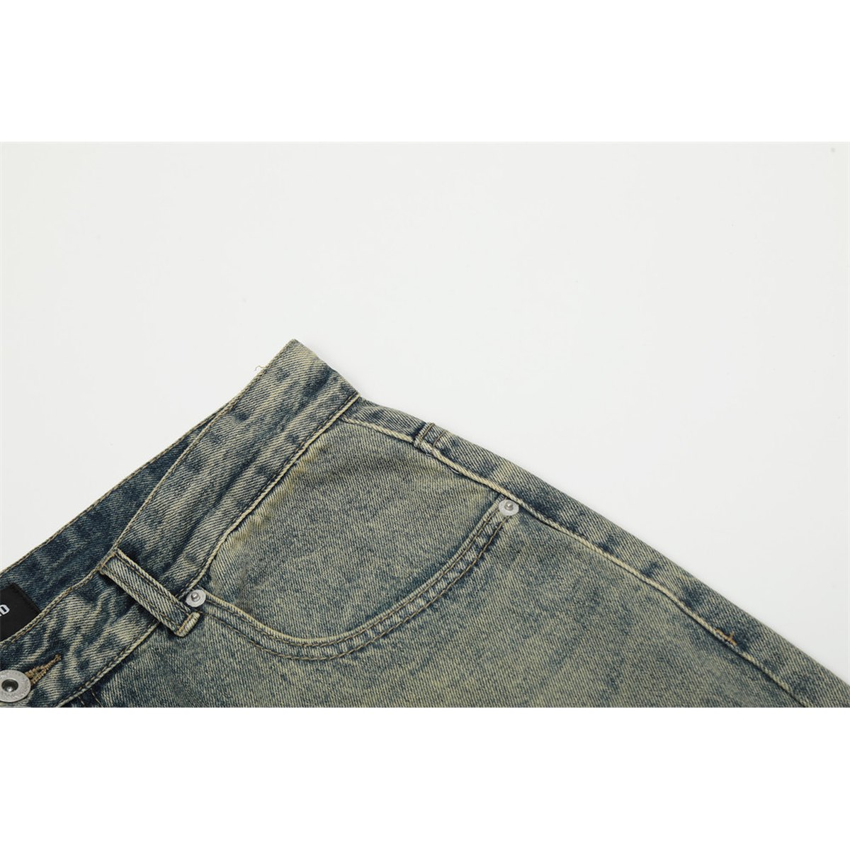 Men's Washed Worn Jeans