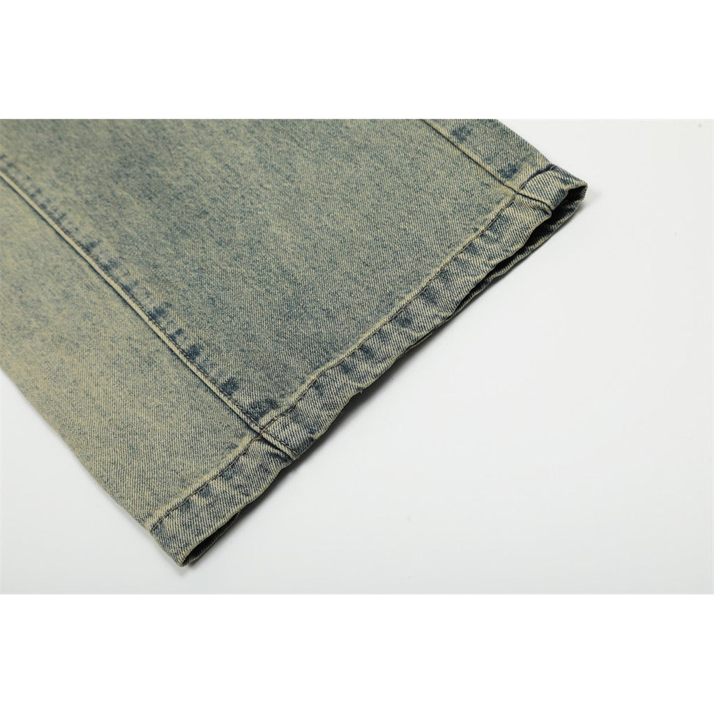 Men's Washed Worn Jeans