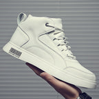 Men's White Shoes Mid-top Sports Board