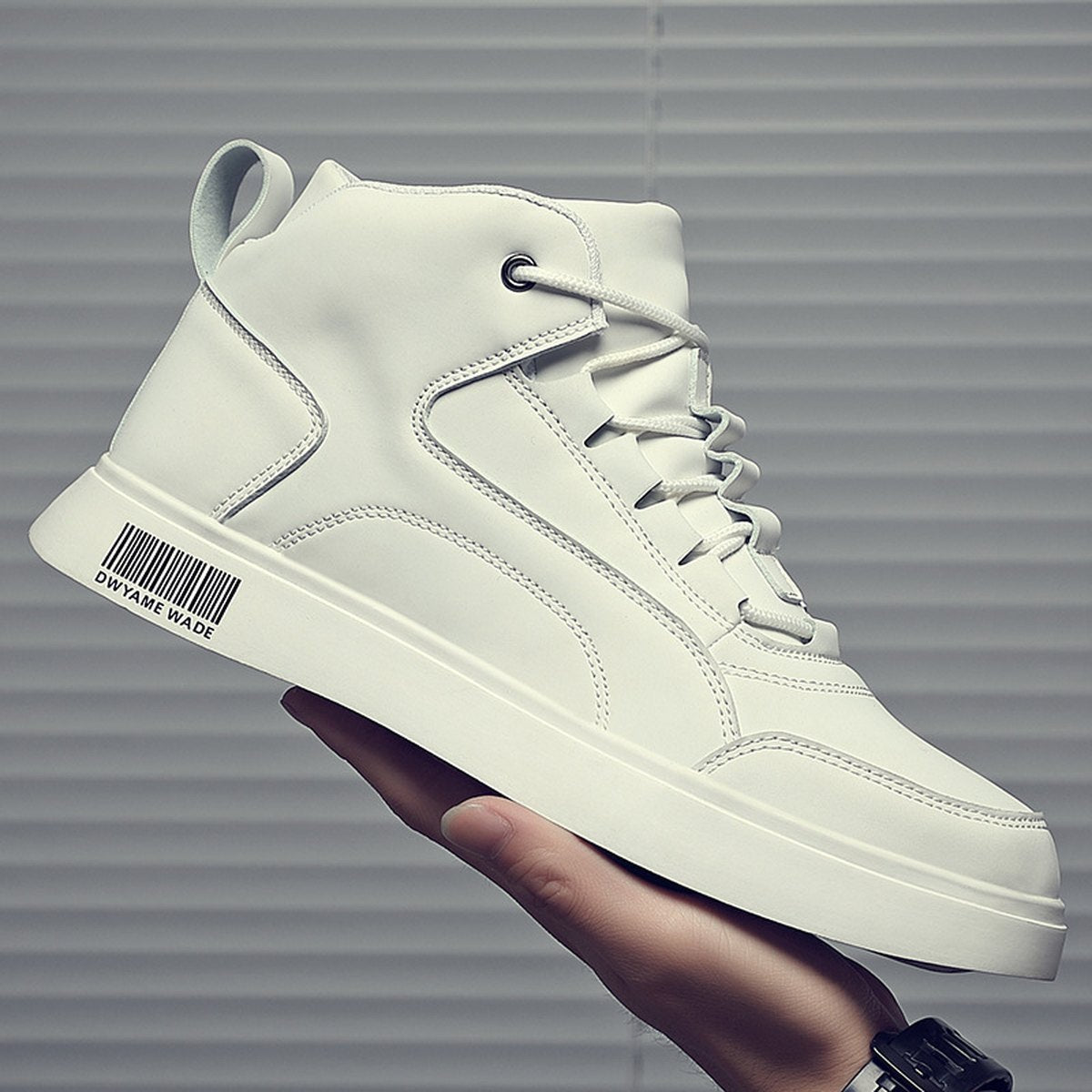 Men's White Shoes Mid-top Sports Board