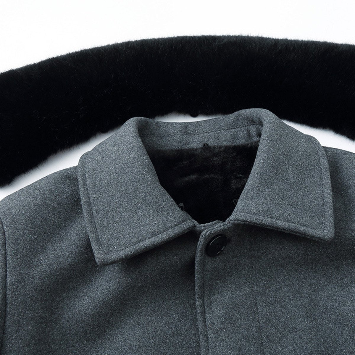 Men's Woolen Coat Wool Collar