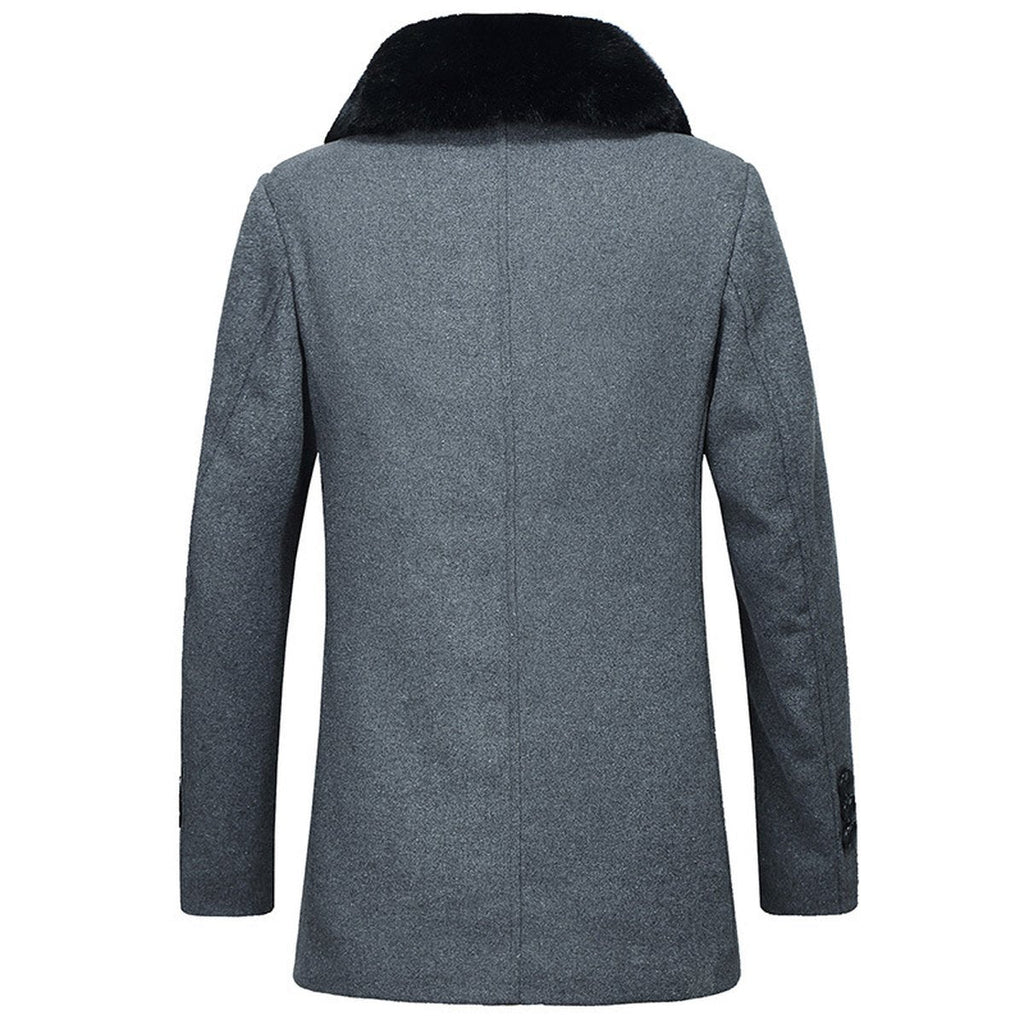 Men's Woolen Coat Wool Collar