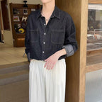 Men's Workwear Light Blue Denim Shirt Jacket