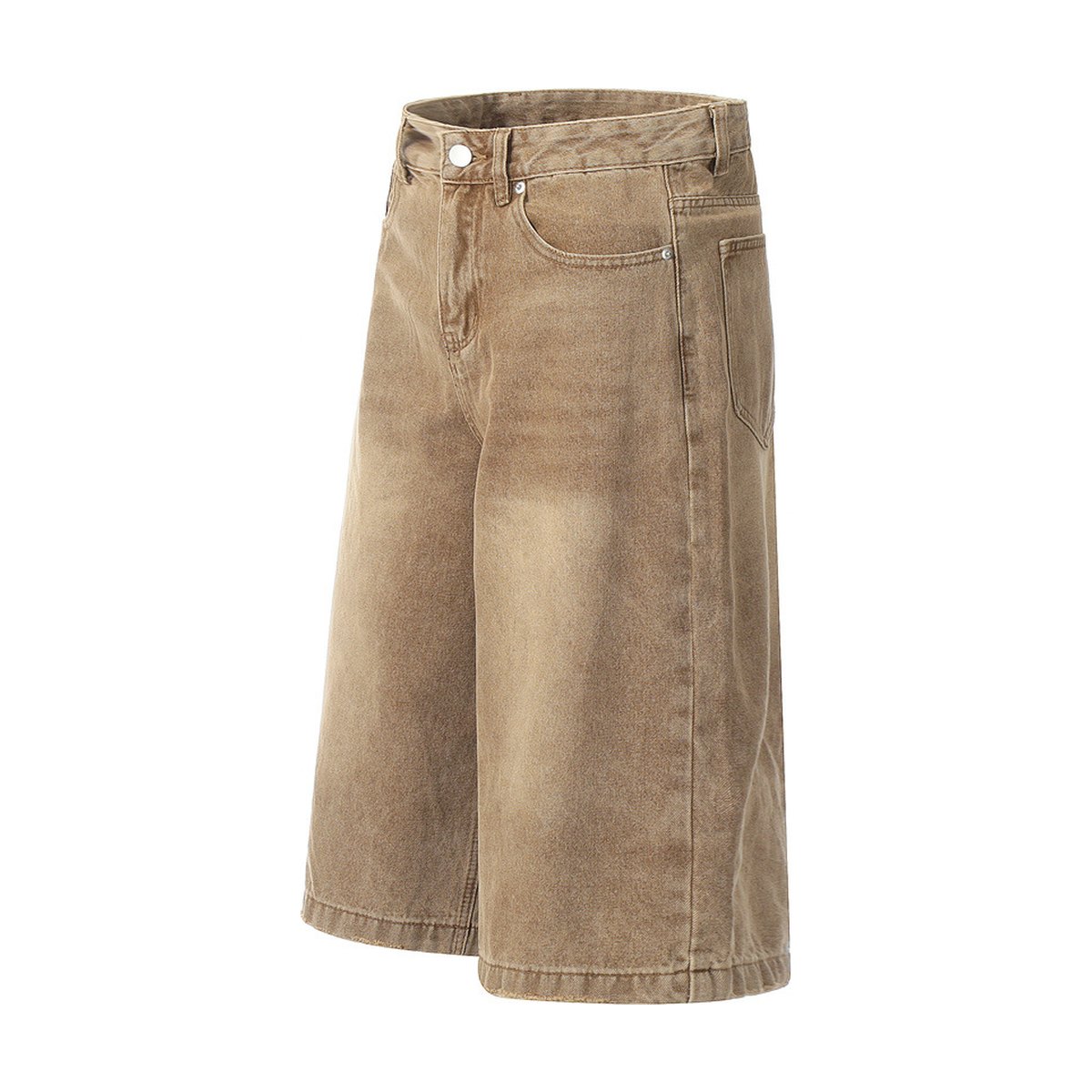 Men's Worn Denim Cargo Pants Shorts