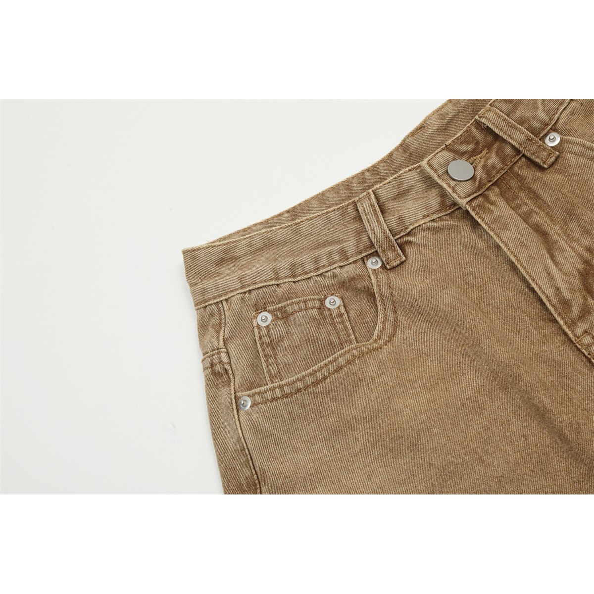 Men's Worn Denim Cargo Pants Shorts