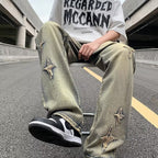 Men's Zipper Loose Denim Trousers