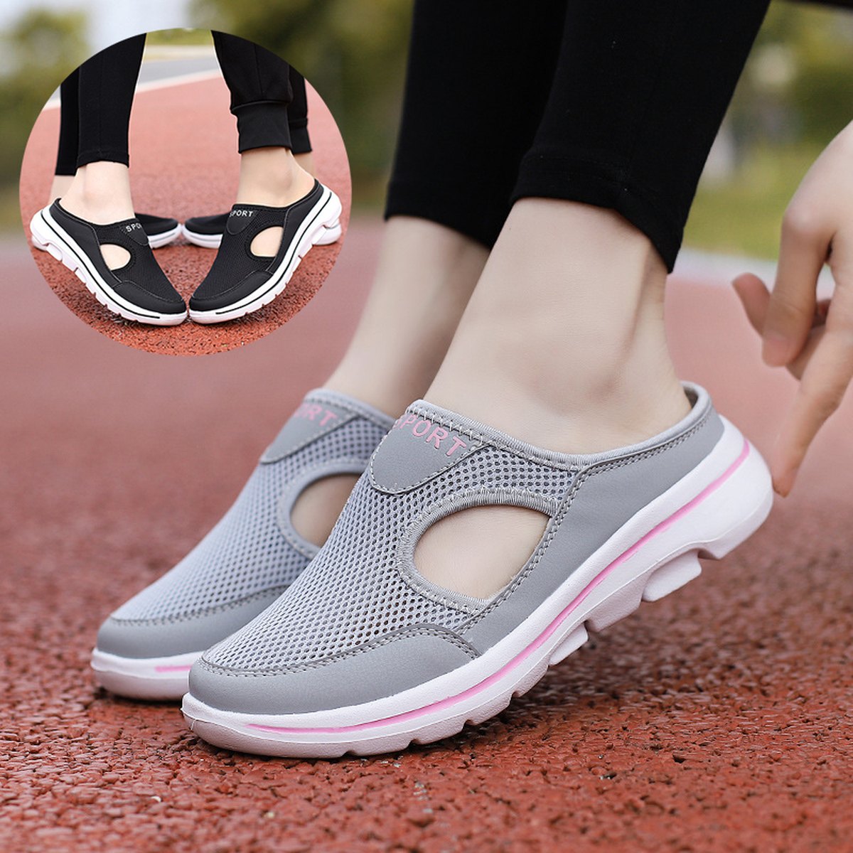 Mesh Slip-On Sports Slippers