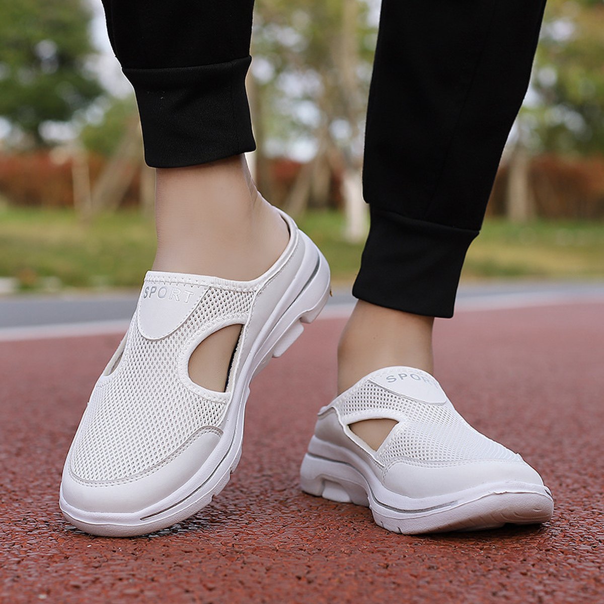 Mesh Slip-On Sports Slippers