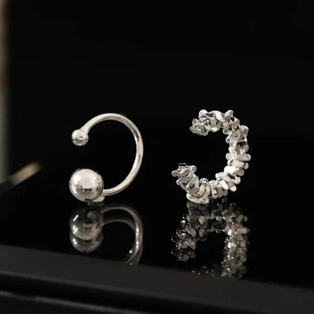 Metal Asymmetric Ear Cuff Earrings