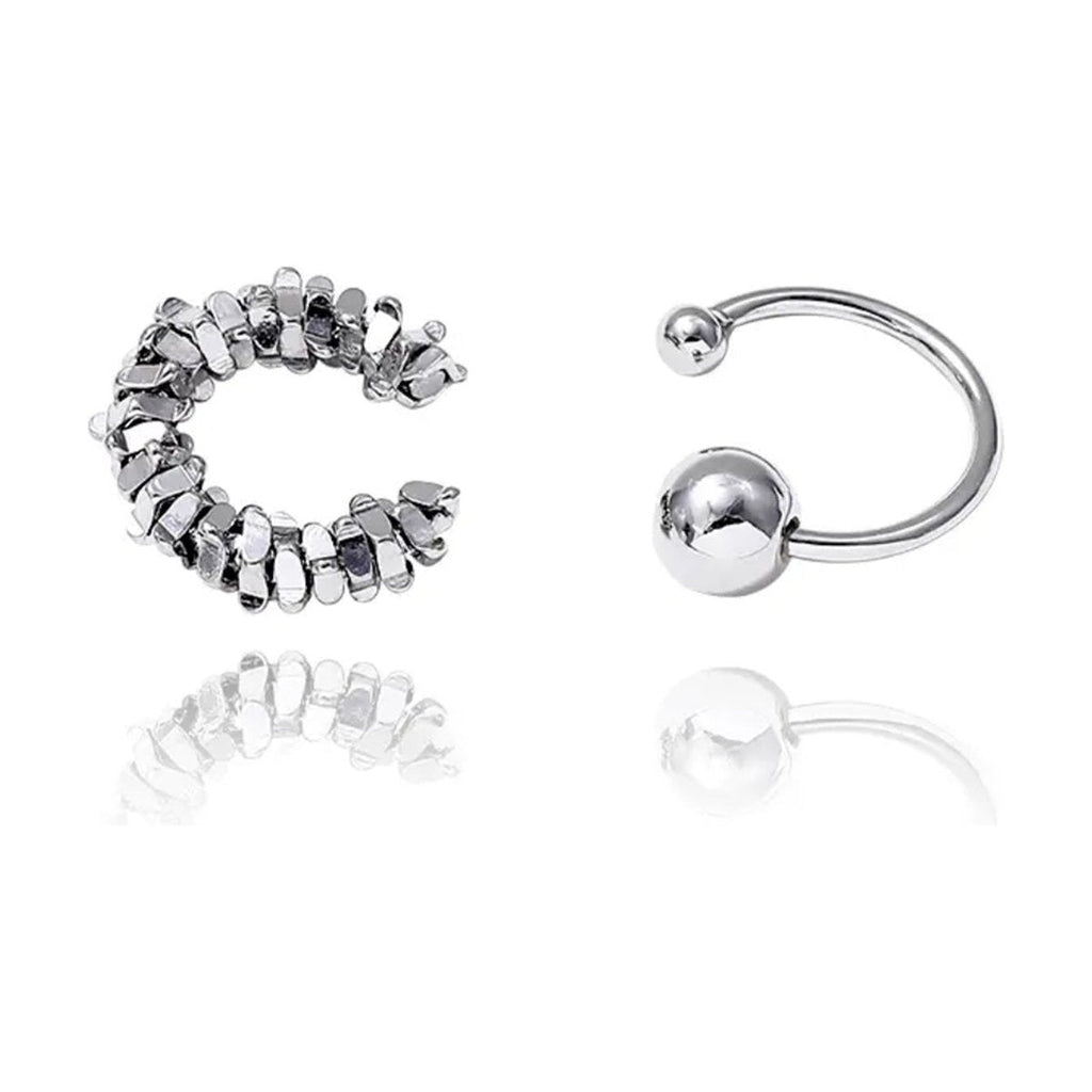Metal Asymmetric Ear Cuff Earrings
