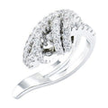 Micro-pave Zircon Spiral Silver Ear Cuff