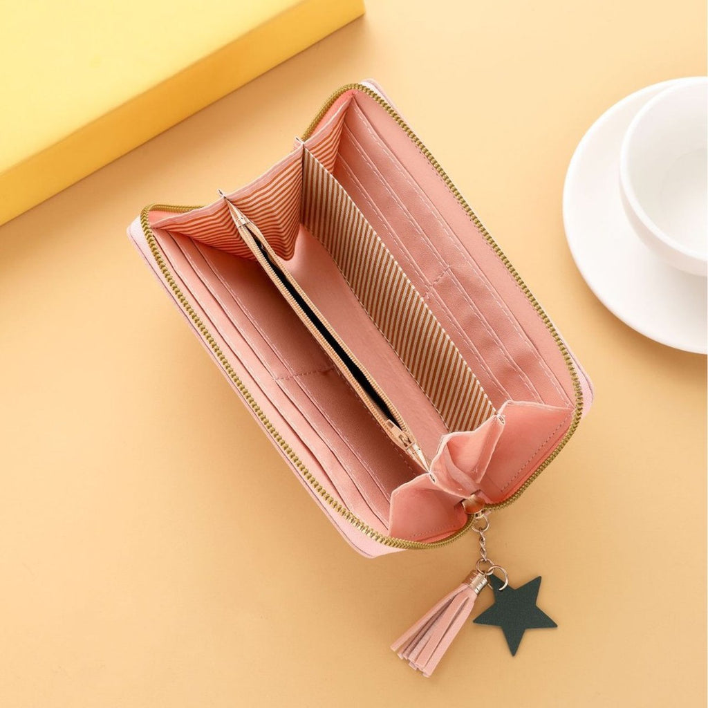 Mini Embroidered Long Wallet