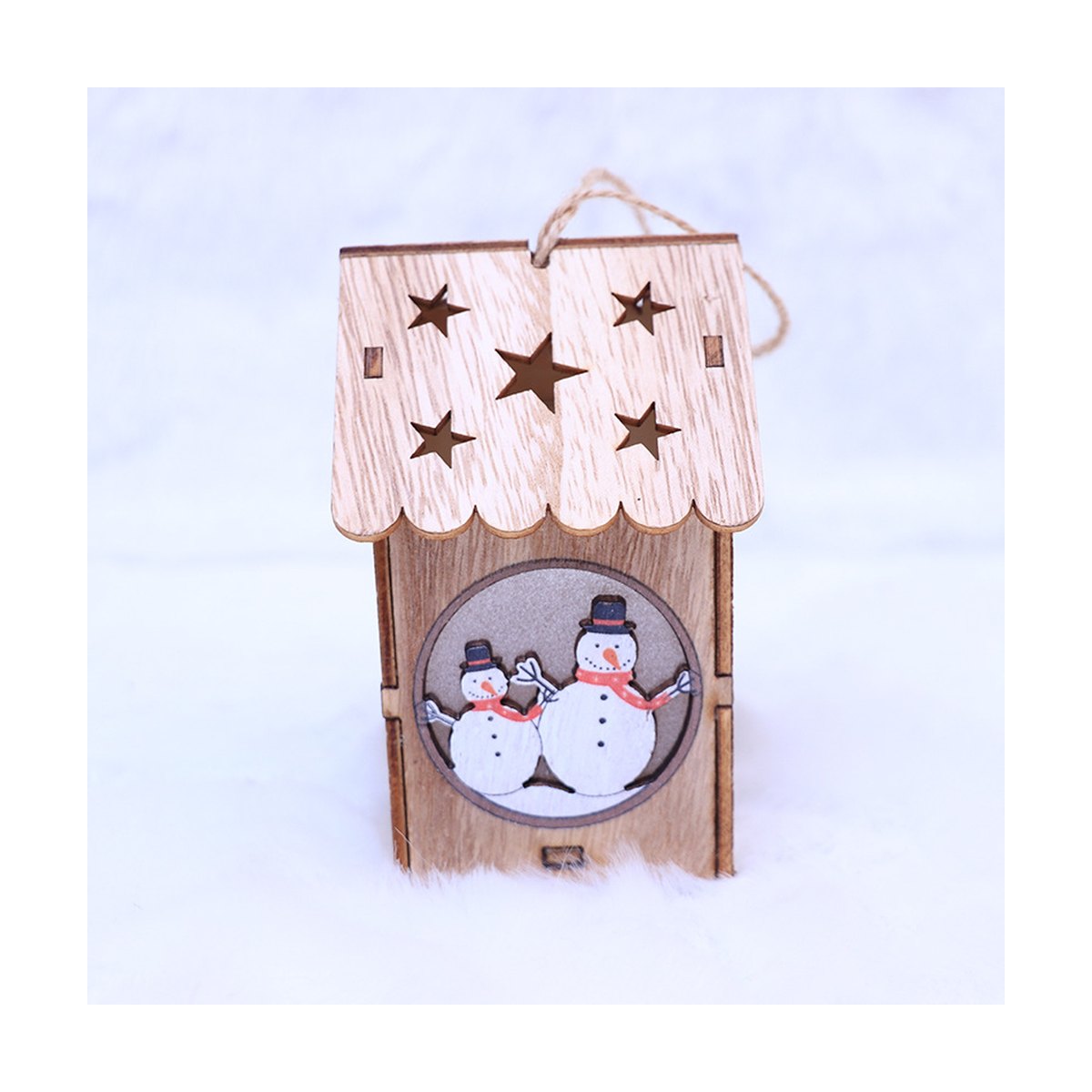 Mini Light Snow House Night