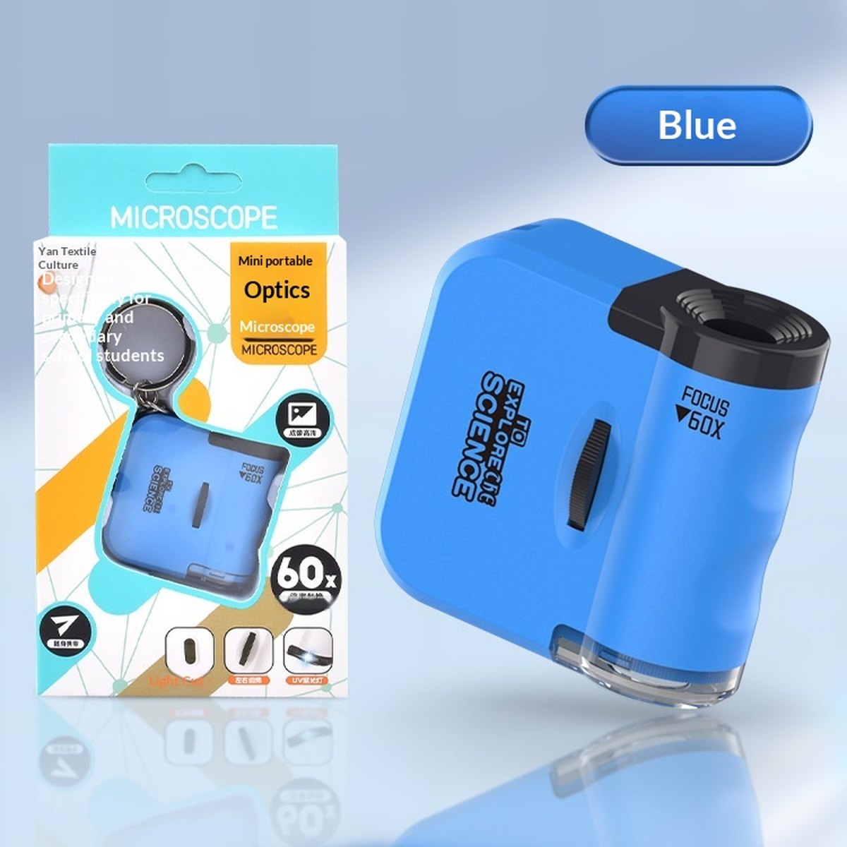Mini Microscope Keychain Educational Toy