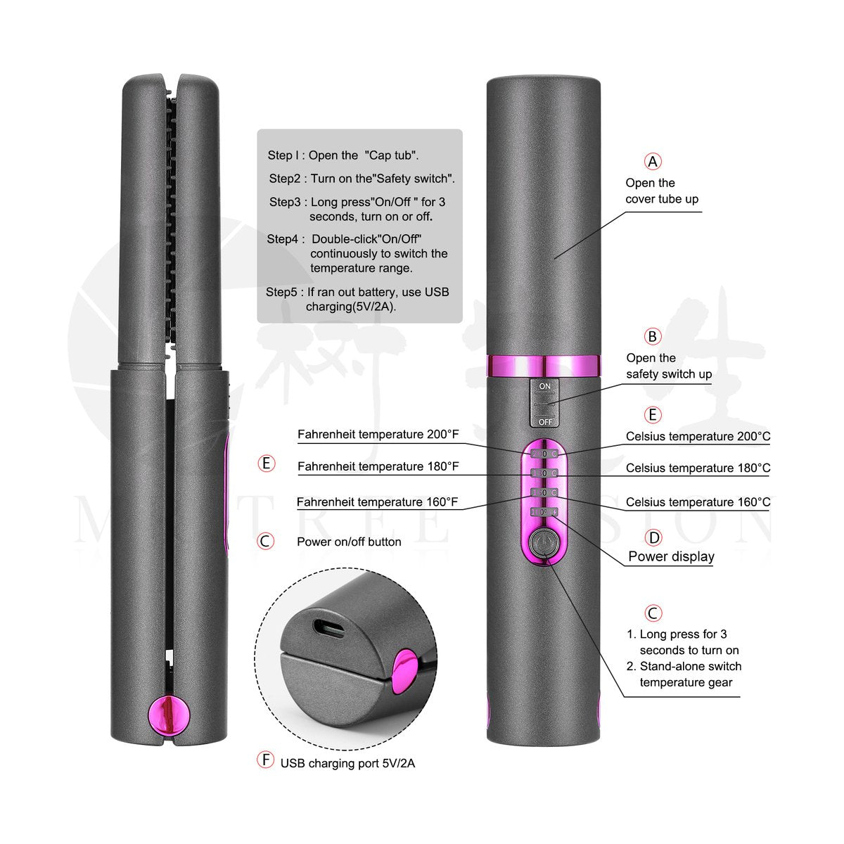Mini Wireless Travel Straightener