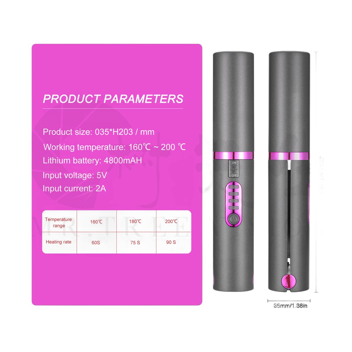 Mini Wireless Travel Straightener
