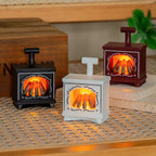 Miniature Artificial Small Fireplace Lamp Dollhouse Creative