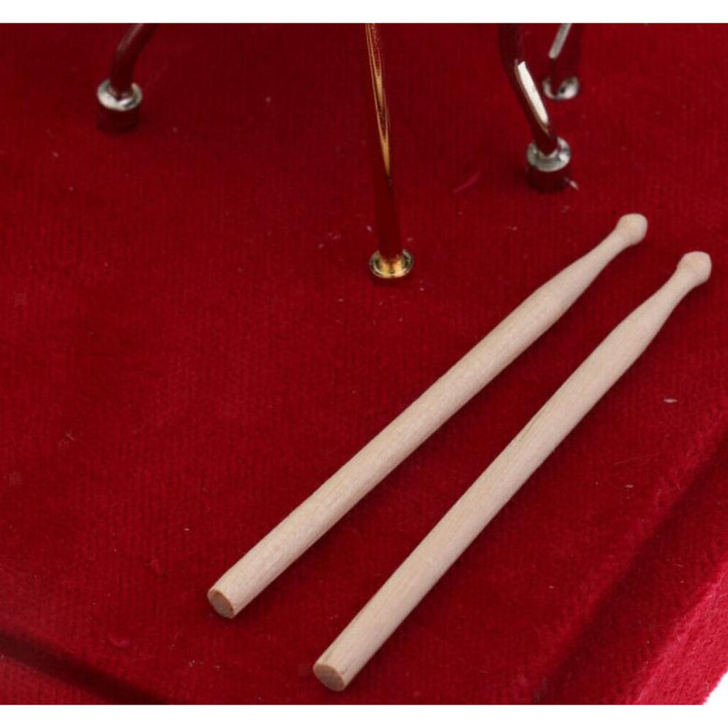 Miniature Copper Drum Set Music Model Dollhouse