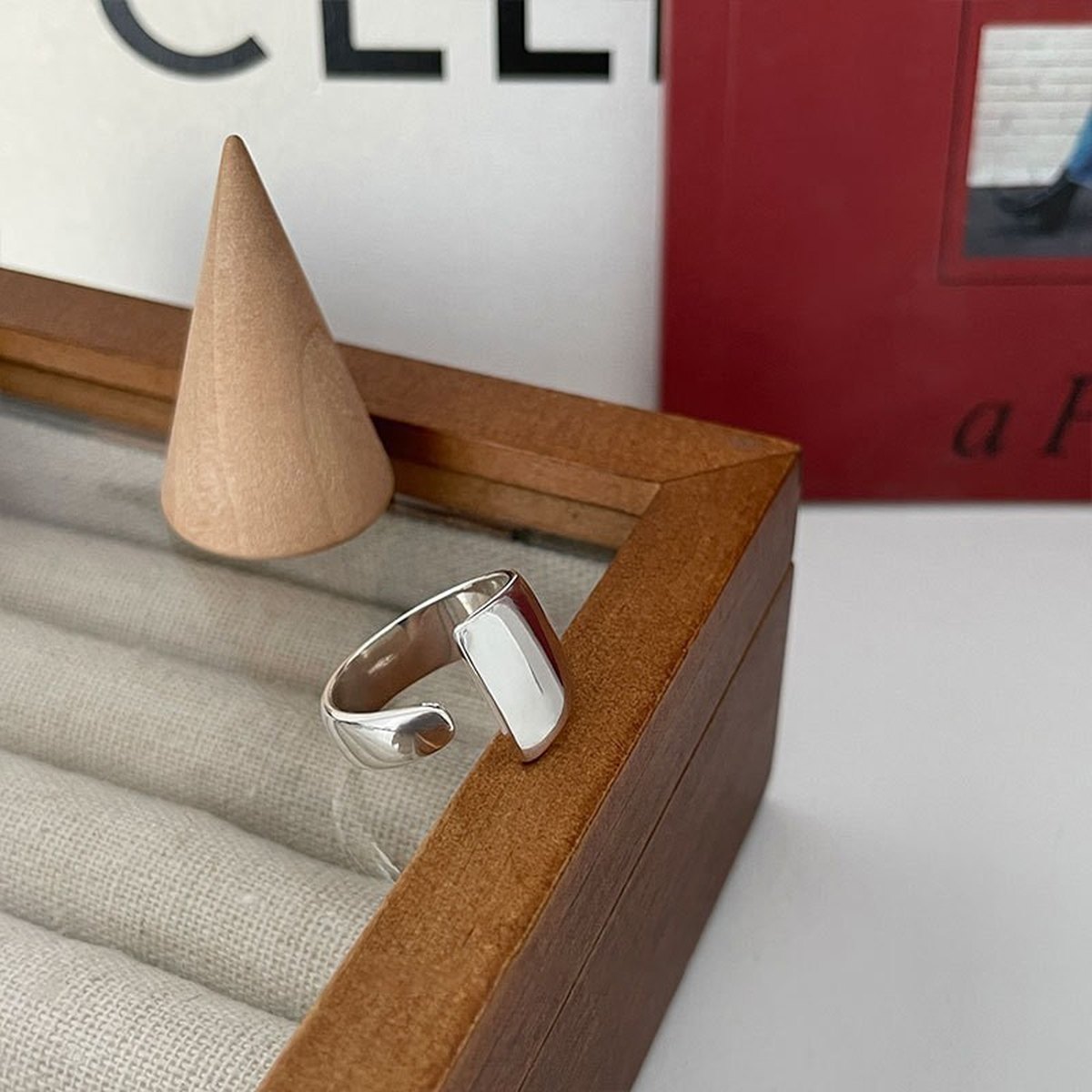 Minimalist Irregular 925 Silver Stackable Rings Plain