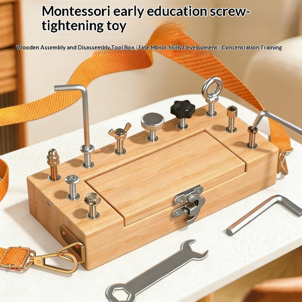 Montessori Early-learning Screw-tightening Toy Wooden Disassembly Tool