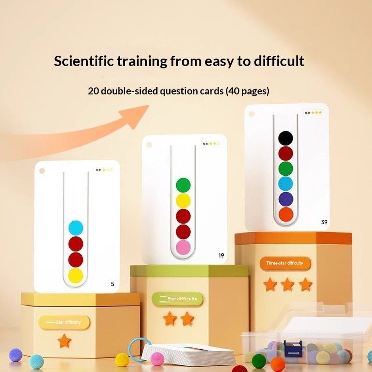 Montessori Wool-ball Toy Cognitive Matching Concentration Training