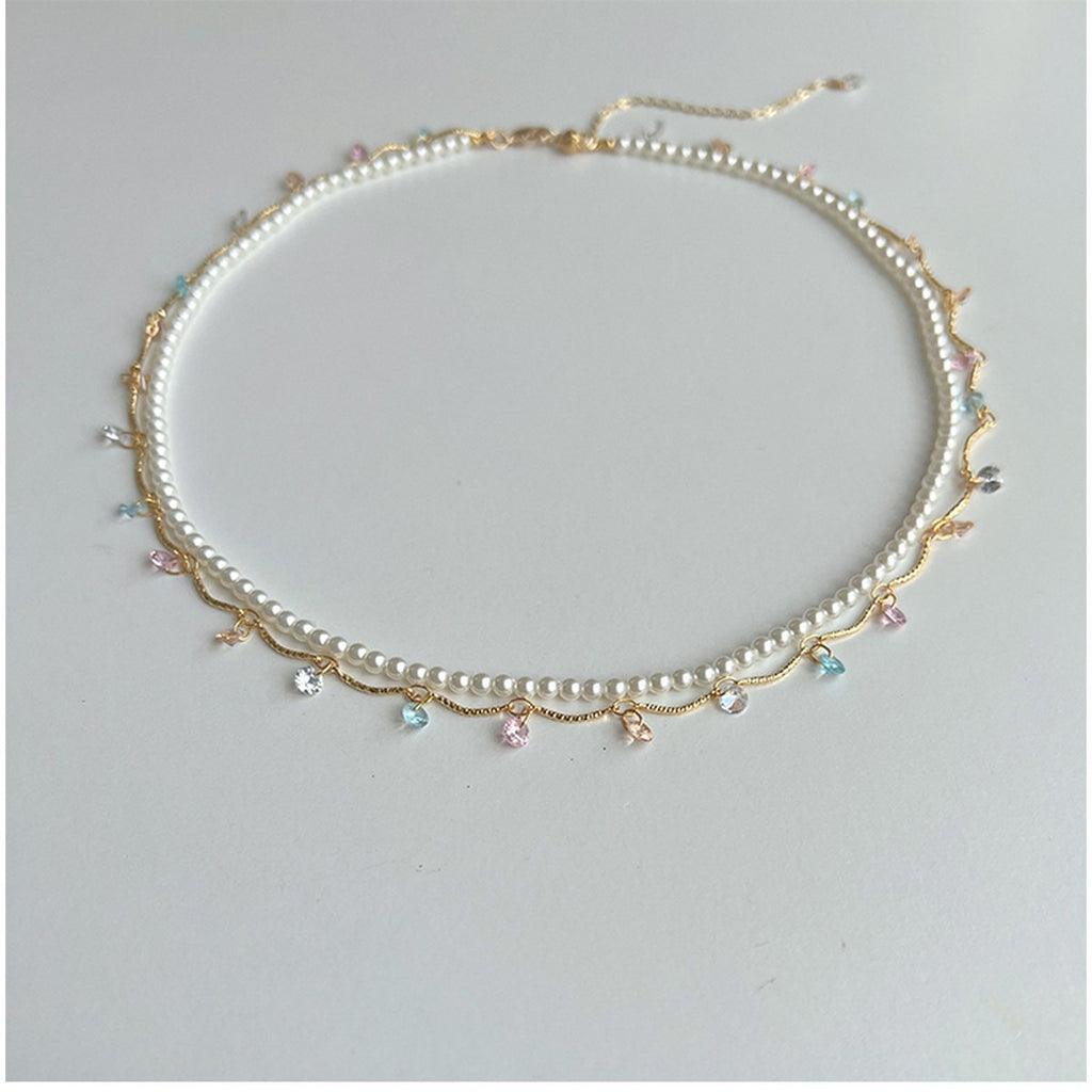 Moonstone Flowing Light Double Layered Versatile Necklace