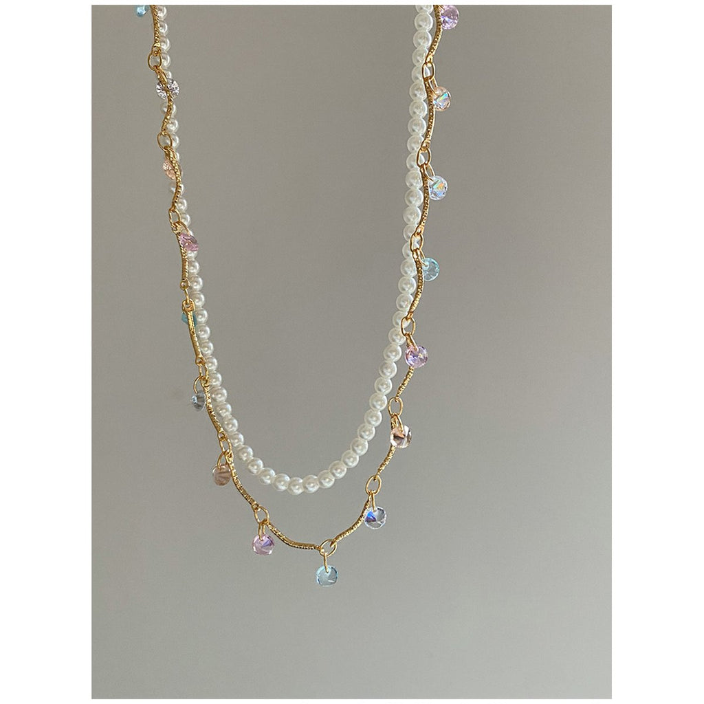 Moonstone Flowing Light Double Layered Versatile Necklace