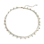 Moonstone Flowing Light Double Layered Versatile Necklace