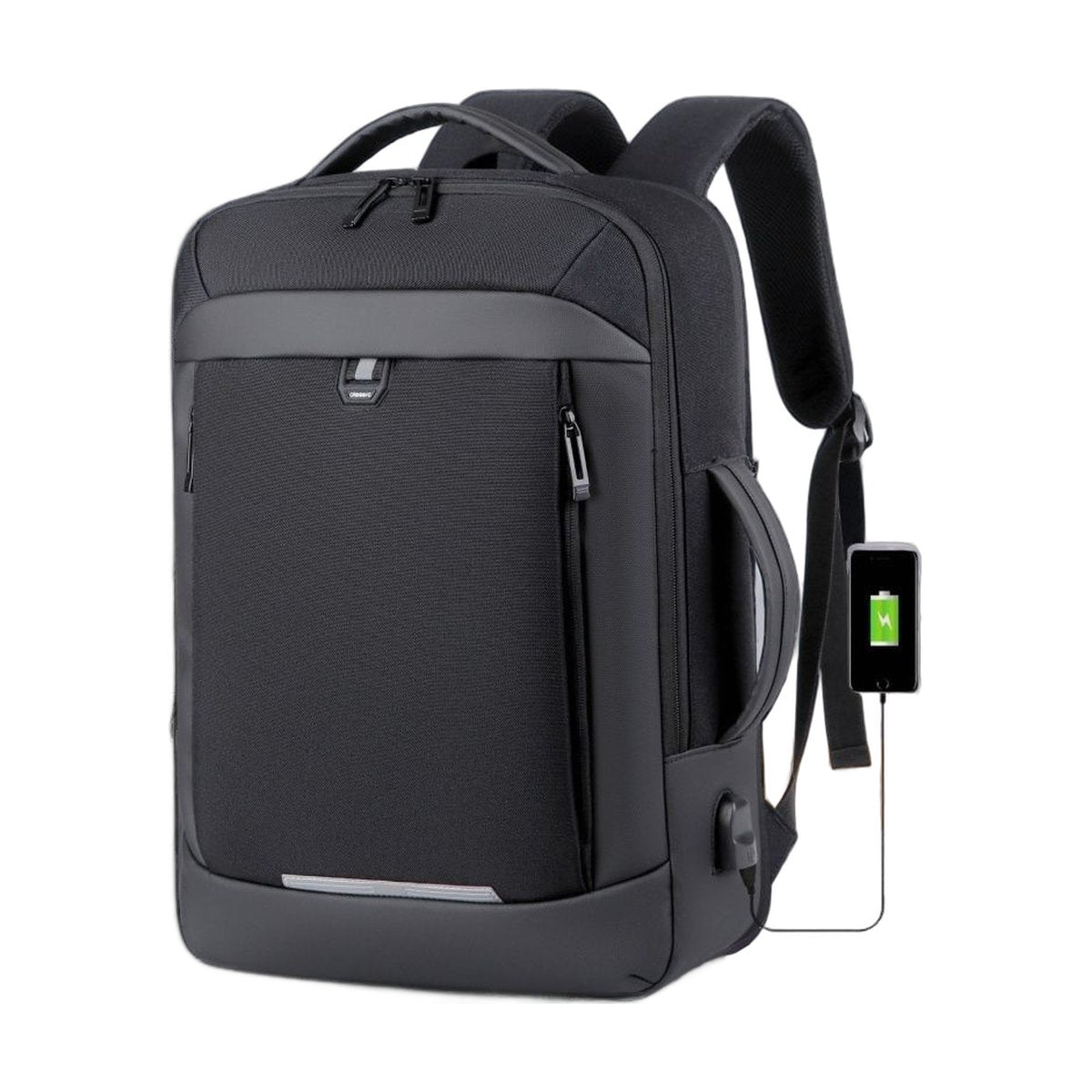 Multi-functional Black Breathable Laptop Backpack