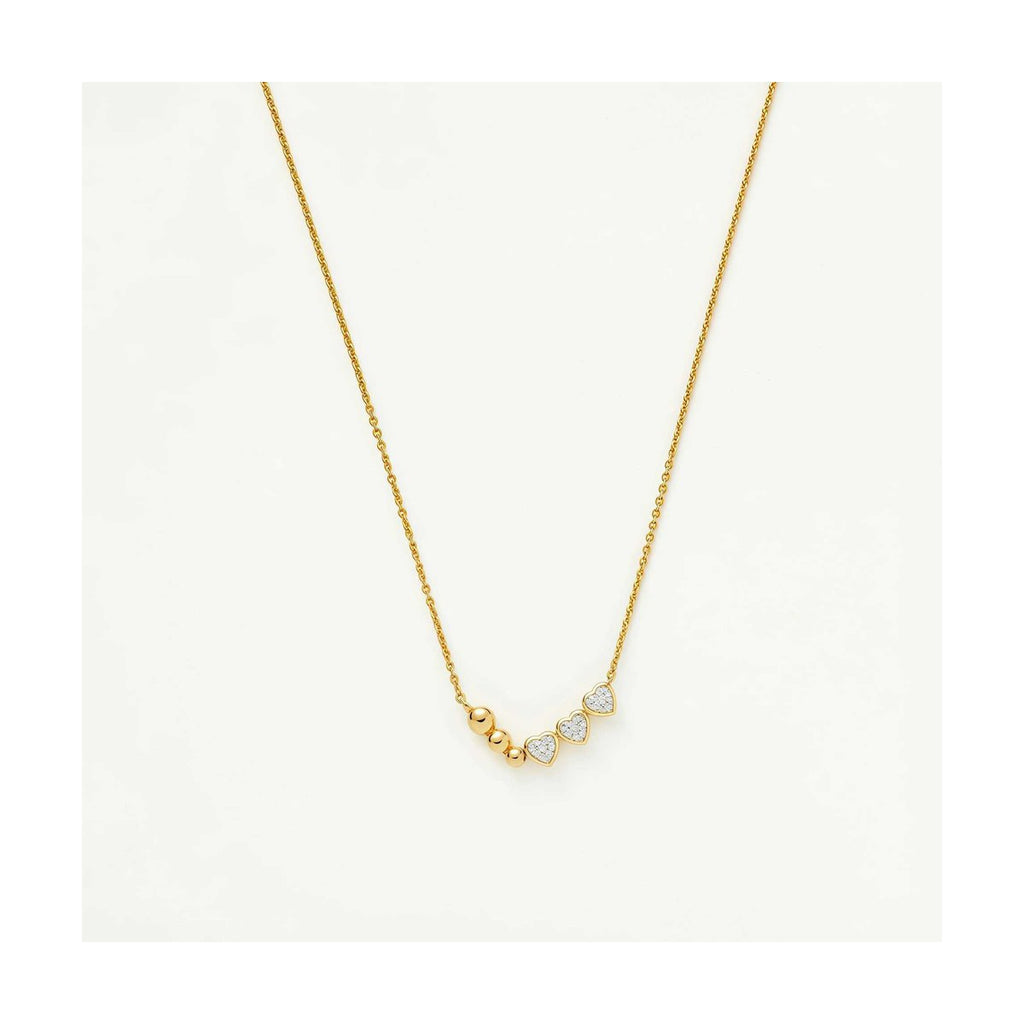 Multi-layered Heart-shaped Diamond Layered Necklace