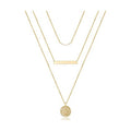 Multi Layered Metal Pearl Necklace