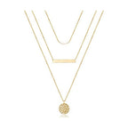 Multi Layered Metal Pearl Necklace