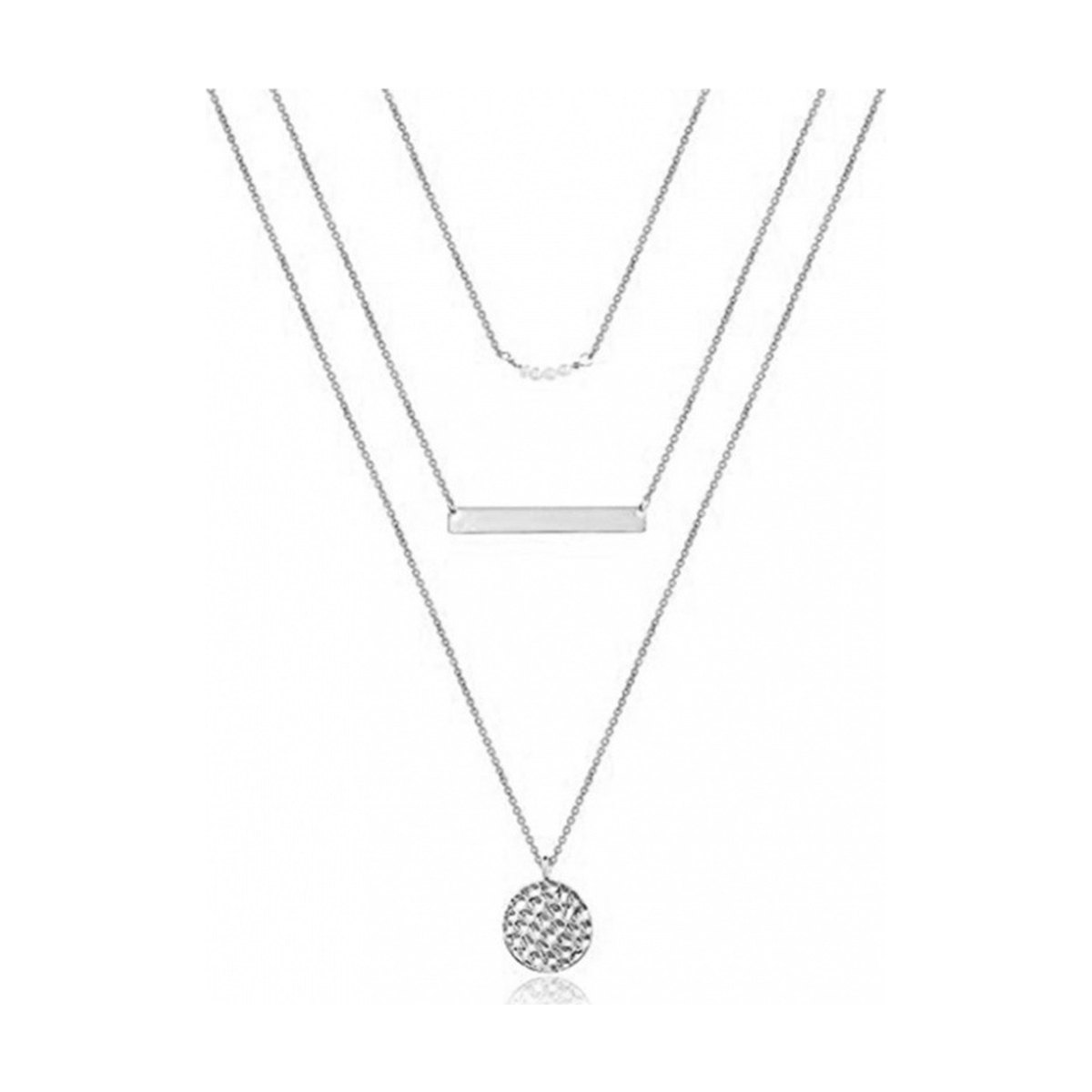 Multi Layered Metal Pearl Necklace