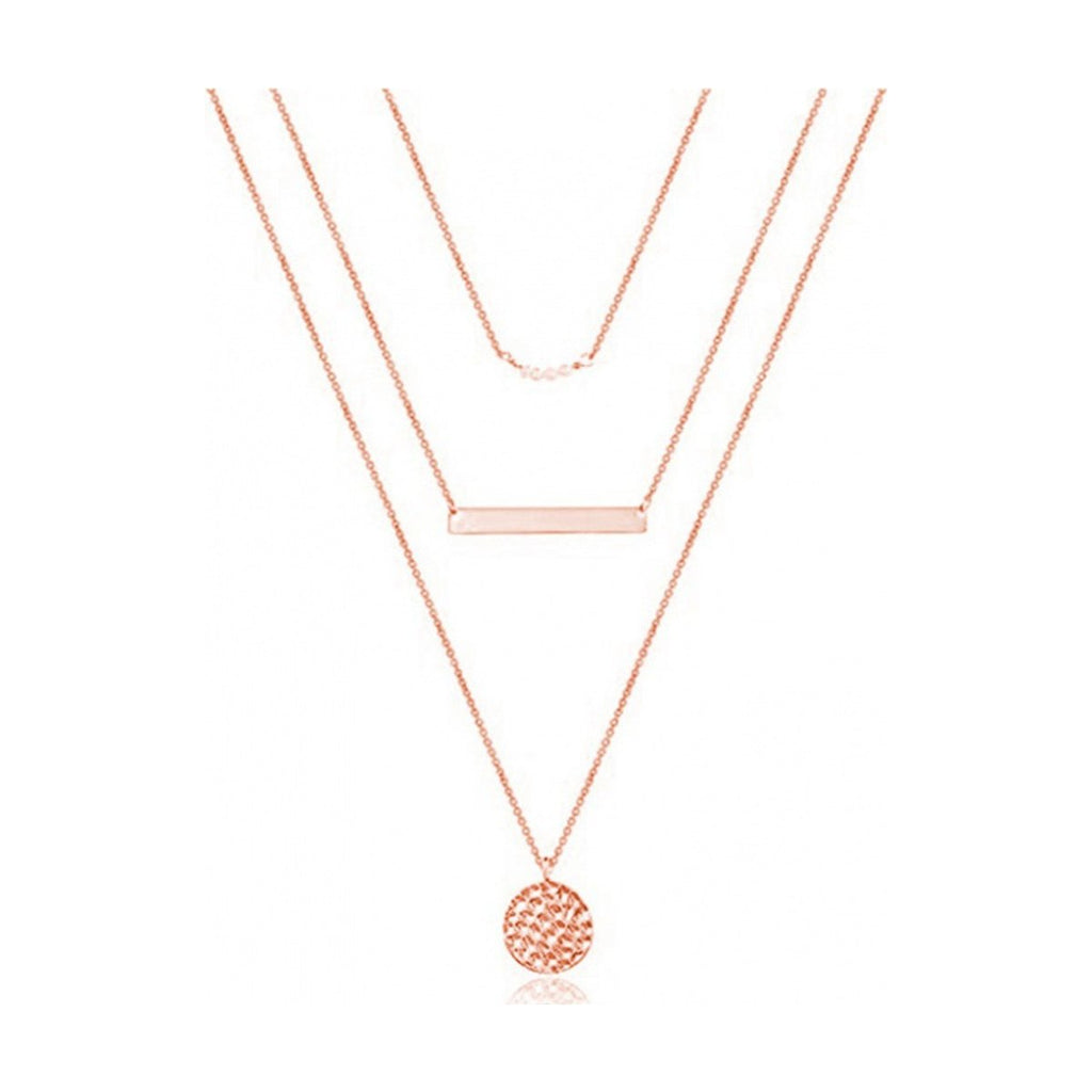 Multi Layered Metal Pearl Necklace