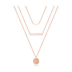 Multi Layered Metal Pearl Necklace