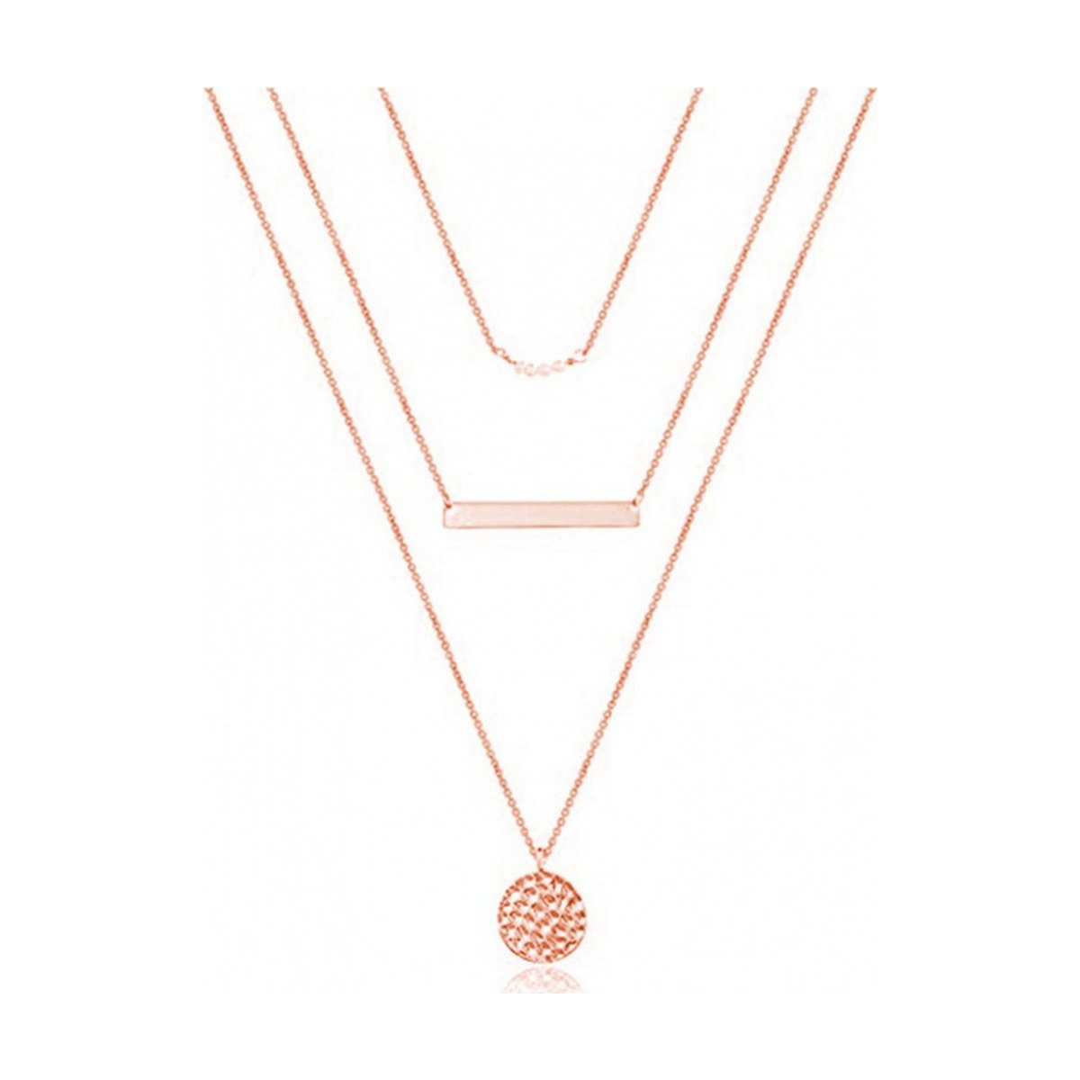 Multi Layered Metal Pearl Necklace