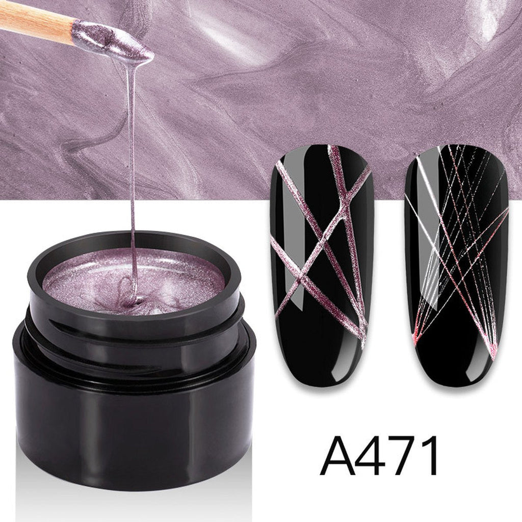 Nail Art Metal Brushed Glue Painting