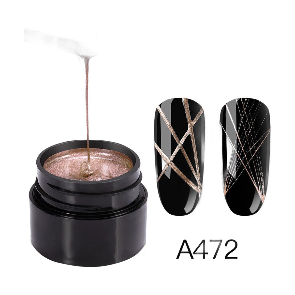 Nail Art Metal Brushed Glue Painting