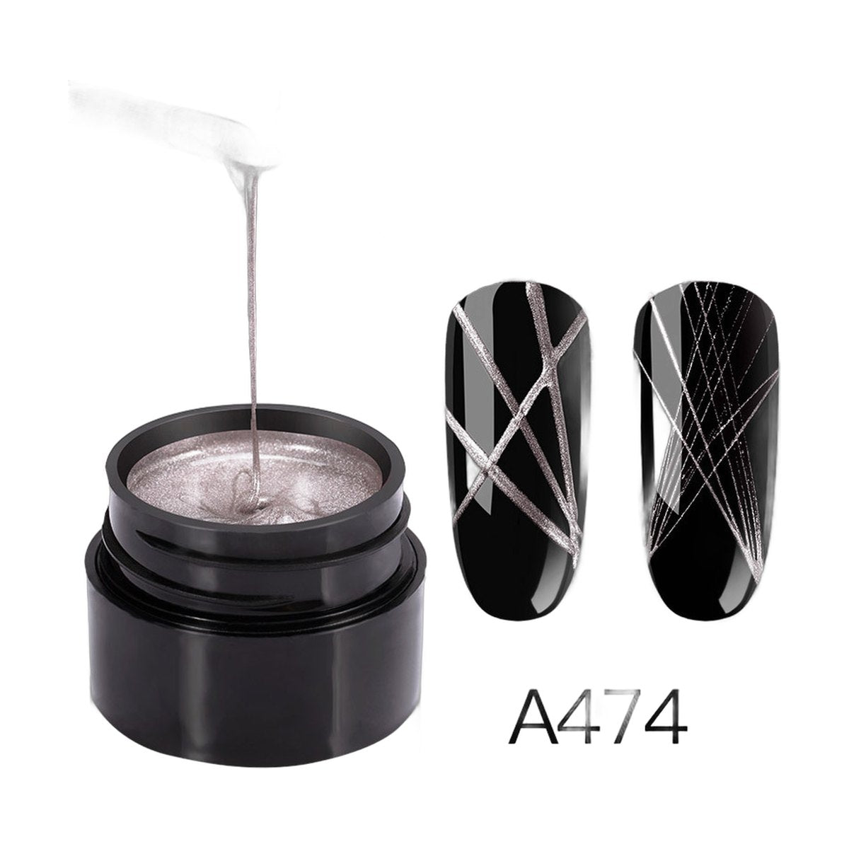 Nail Art Metal Brushed Glue Painting