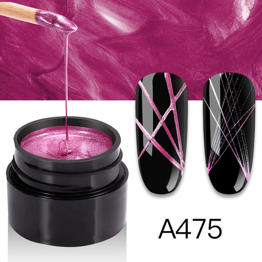 Nail Art Metal Brushed Glue Painting