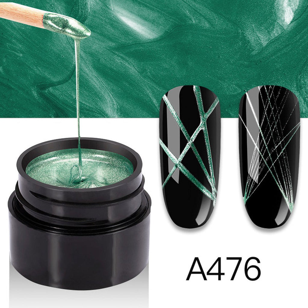 Nail Art Metal Brushed Glue Painting