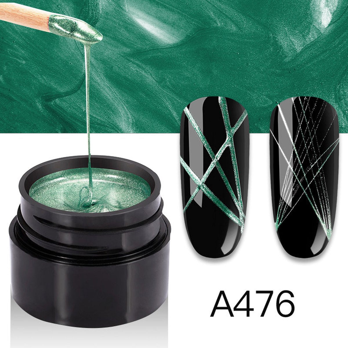Nail Art Metal Brushed Glue Painting