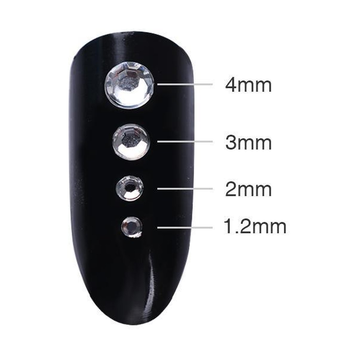 Nail Ornament Silver Art Transparent Crystal