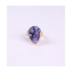 Natural Stone Agate Crystal Bud Rings Rose
