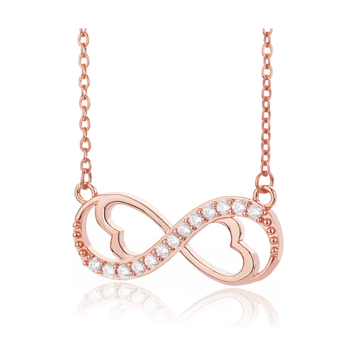 Necklace 8-character Love Unlimited Heart
