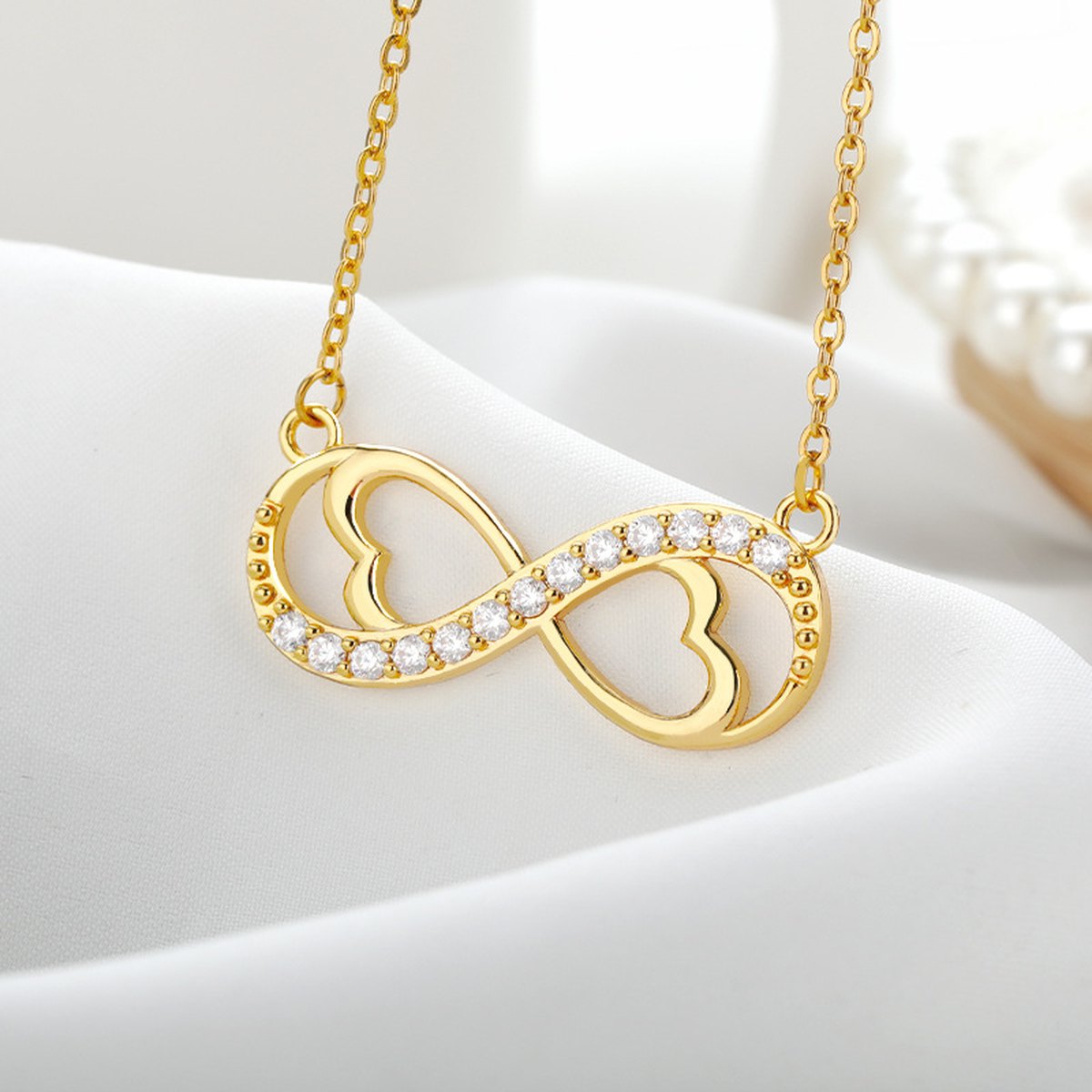 Necklace 8-character Love Unlimited Heart
