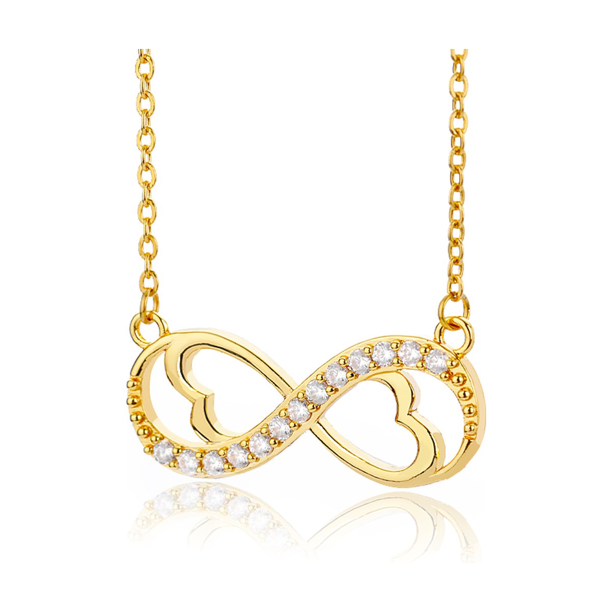 Necklace 8-character Love Unlimited Heart