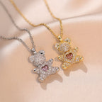 Necklace Bear Love Heart