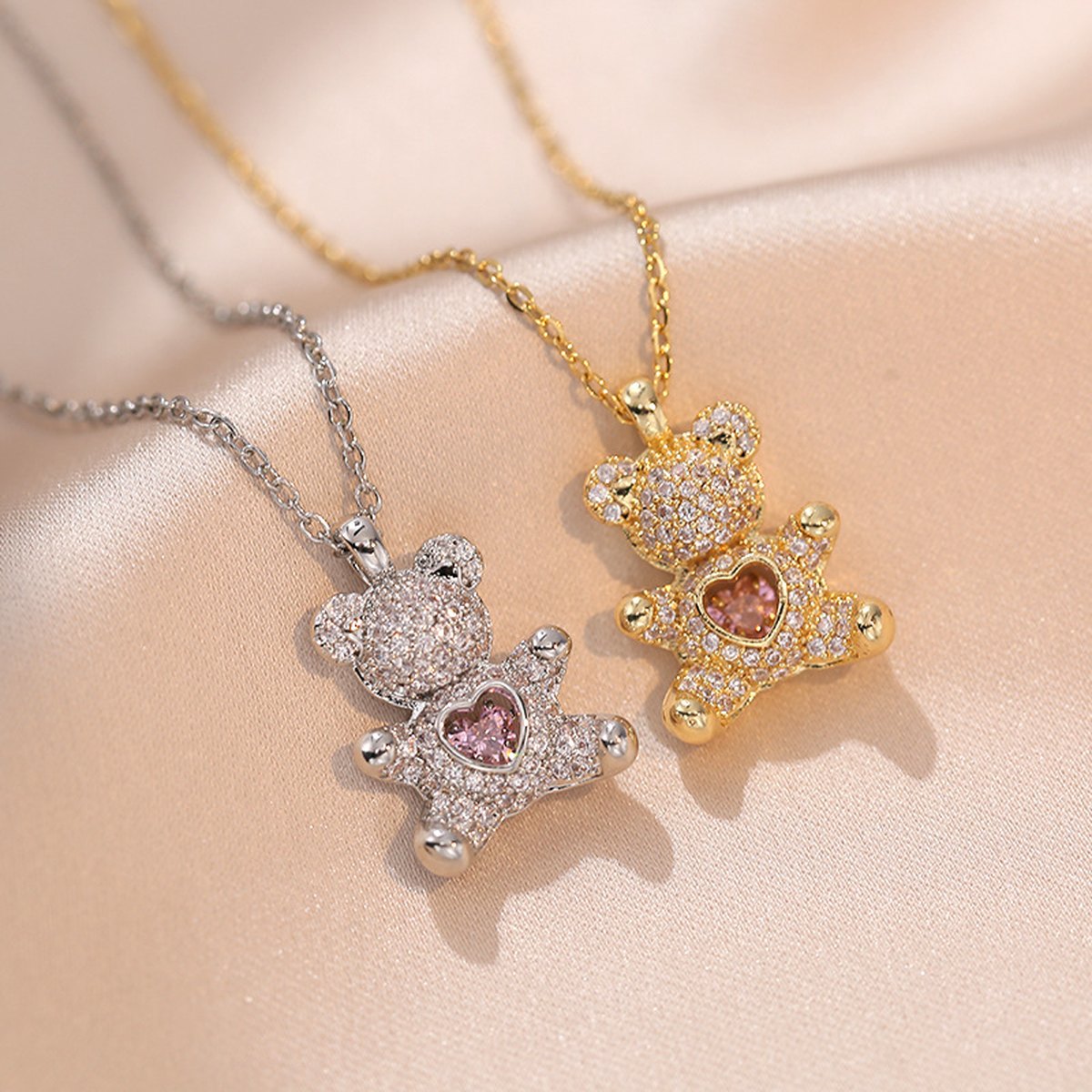 Necklace Bear Love Heart
