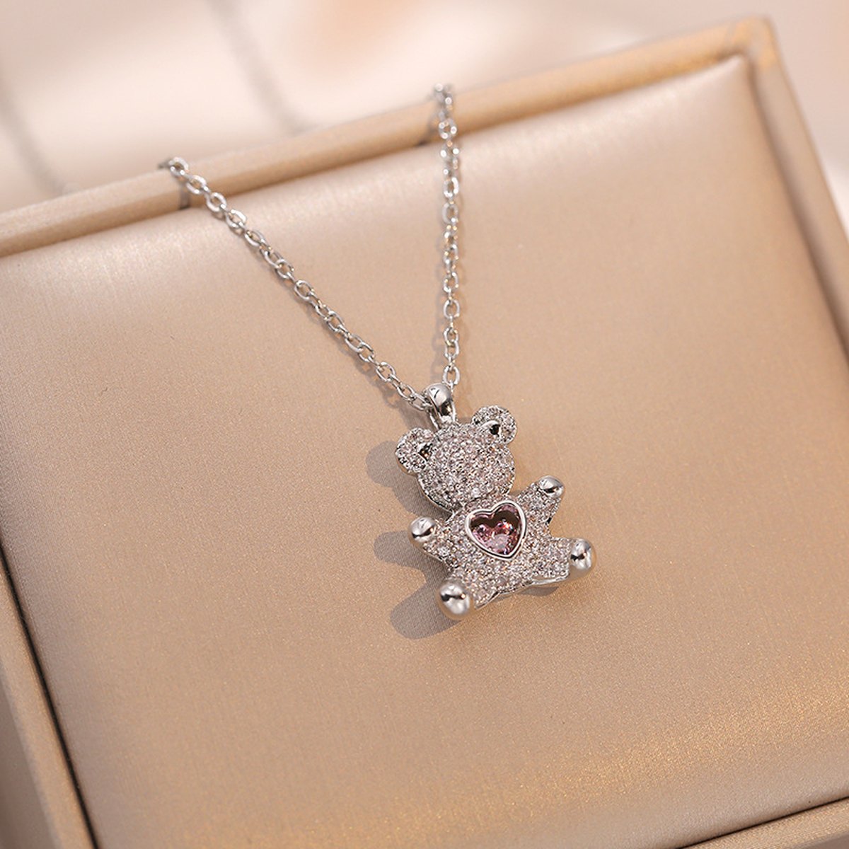 Necklace Bear Love Heart